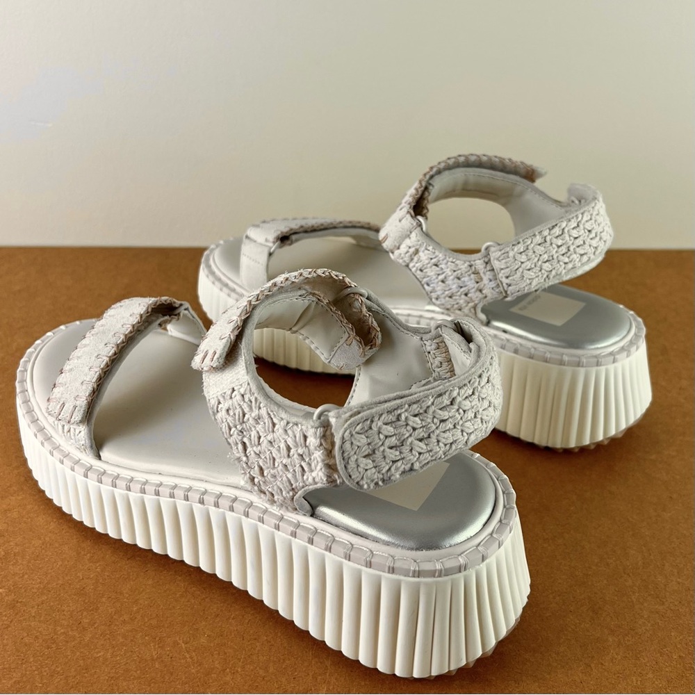 NEW DOLCE VITA IVORY PLATFORM SANDALS - Picture 6 of 13